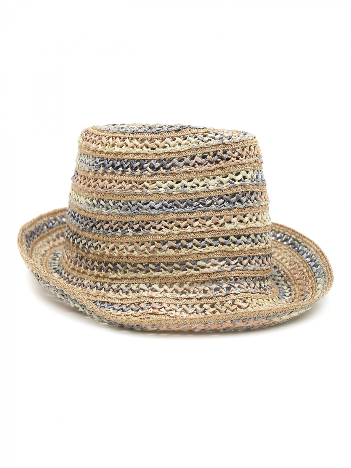 Шляпа ажурная из соломы Catya  –  Общий вид  – Цвет:  Бежевый