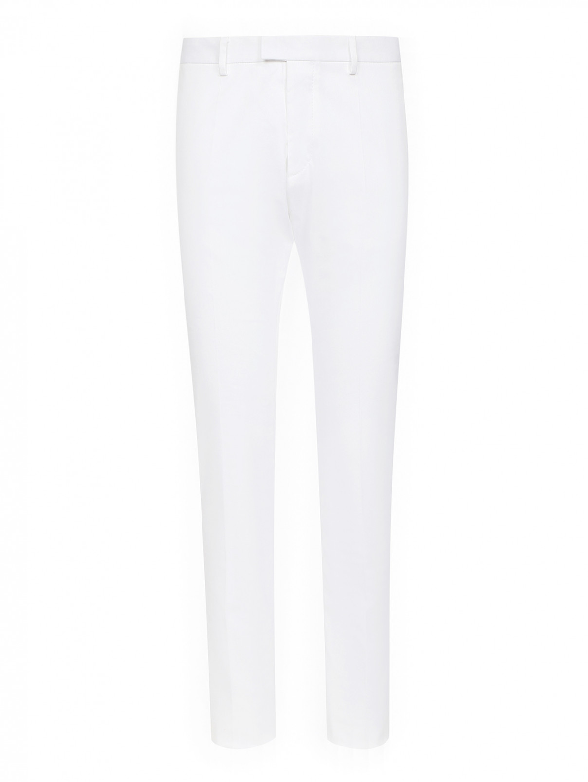 Узкие брюки из хлопка D2 Male  –  Общий вид  – Цвет:  Белый