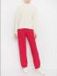 Трикотажные брюки из кашемира на резинке Lorena Antoniazzi  –  МодельОбщийВид