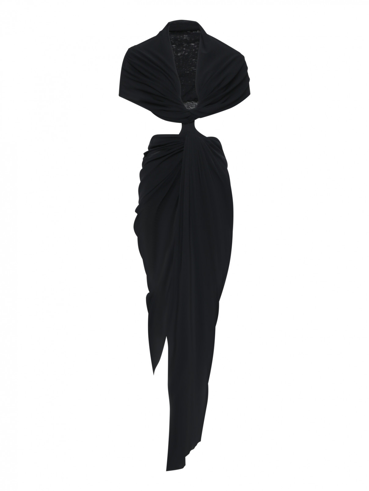 Платье с открытой спиной Philosophy di Lorenzo Serafini  –  Общий вид  – Цвет:  Черный