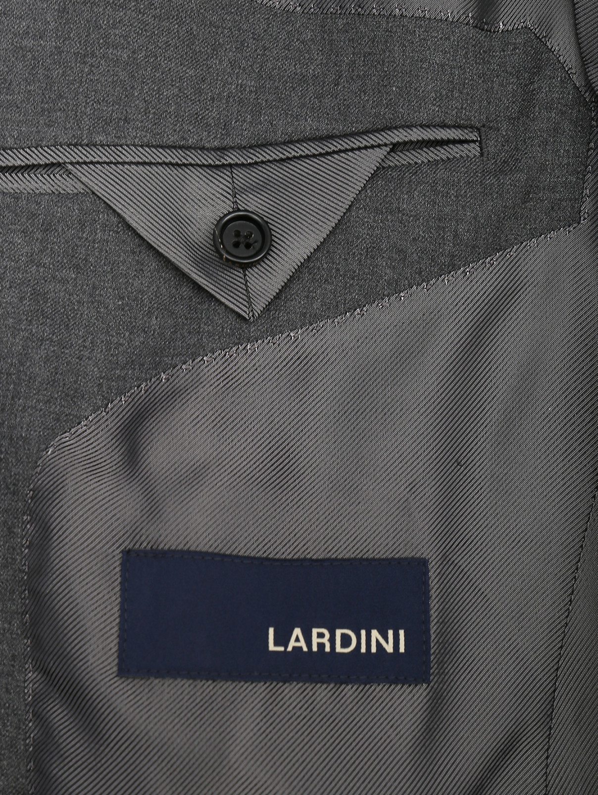 Костюм из шерсти однотонный LARDINI  –  Деталь2  – Цвет:  Серый