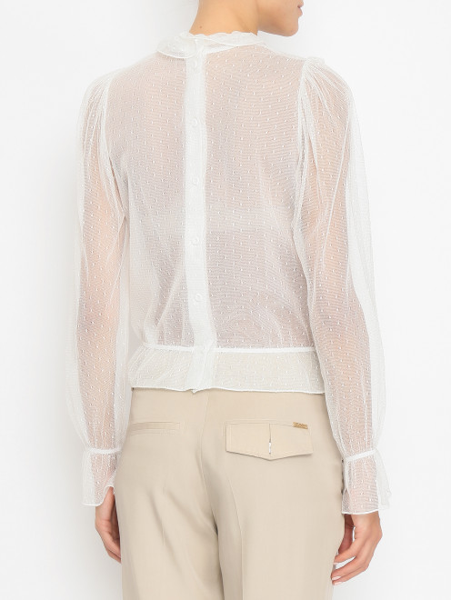 Блуза из сетки с рукавами-фонариками - МодельВерхНиз1