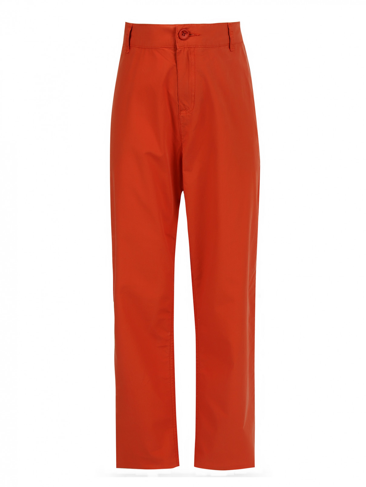 Брюки из хлопка с боковыми карманами Paul Smith Junior  –  Общий вид  – Цвет:  Оранжевый