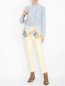 Блуза из хлопка и шелка с вышивкой Blumarine  –  МодельОбщийВид
