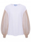 Блуза с рукавами из шелковой органзы MiMiSol  –  Общий вид