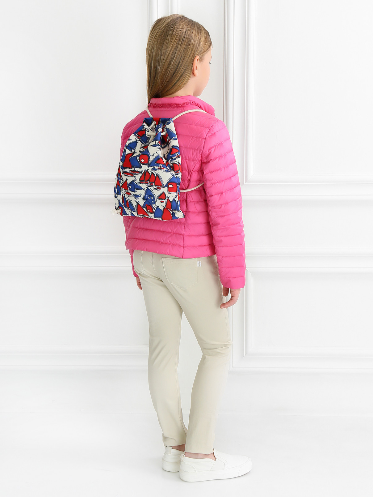 Текстильный рюкзак с узором MiMiSol  –  Модель Общий вид  – Цвет:  Мультиколор