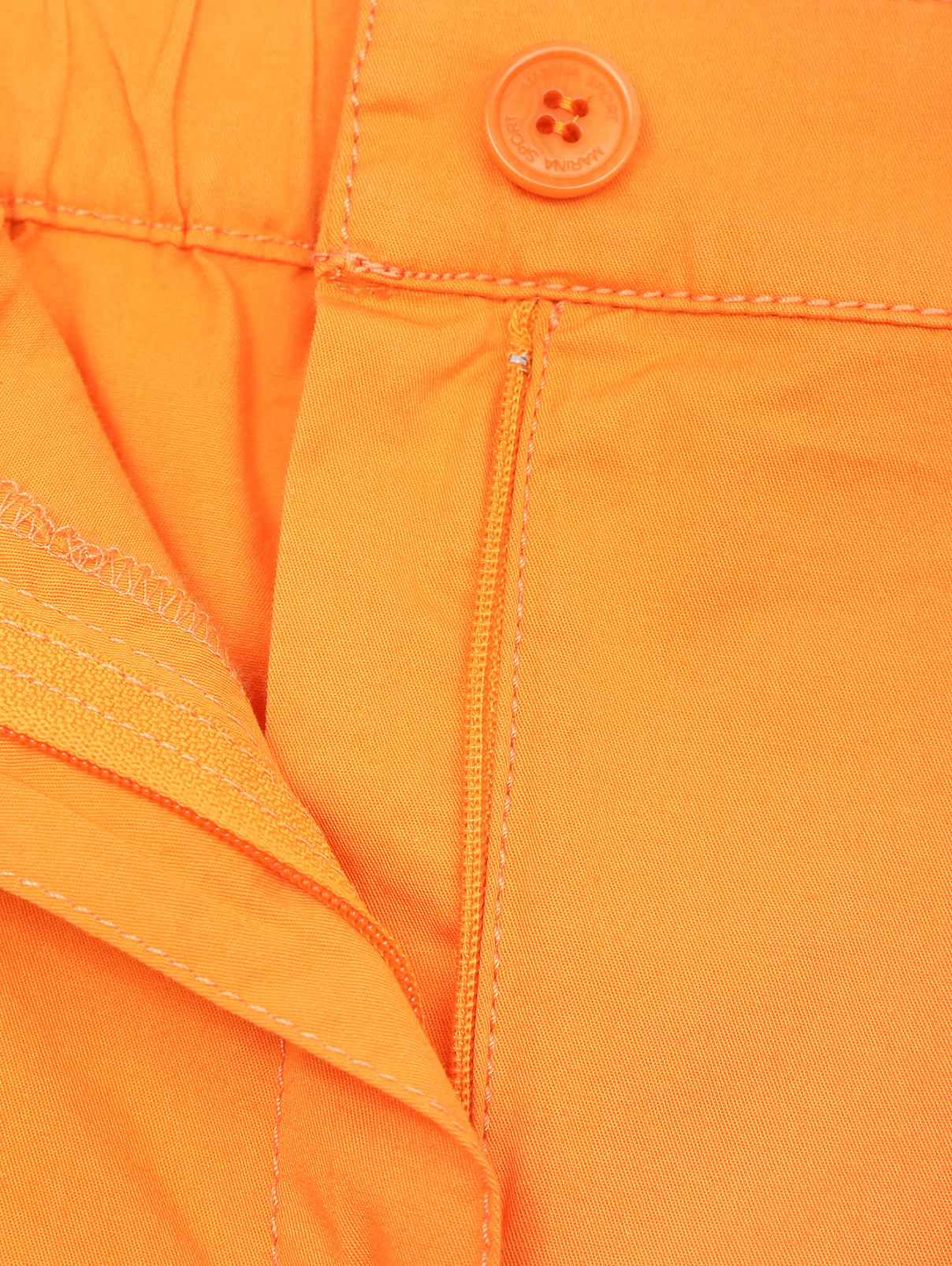 Шорты из хлопка с карманами Marina Rinaldi  –  Деталь1  – Цвет:  Оранжевый