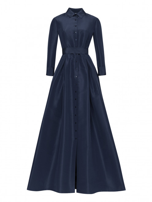 Платье-макси из шелка на пуговицах Carolina Herrera - Общий вид