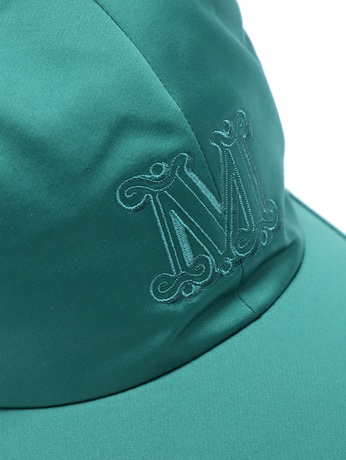 Однотонная кепка с логотипом Max Mara  –  Деталь1  – Цвет:  Зеленый