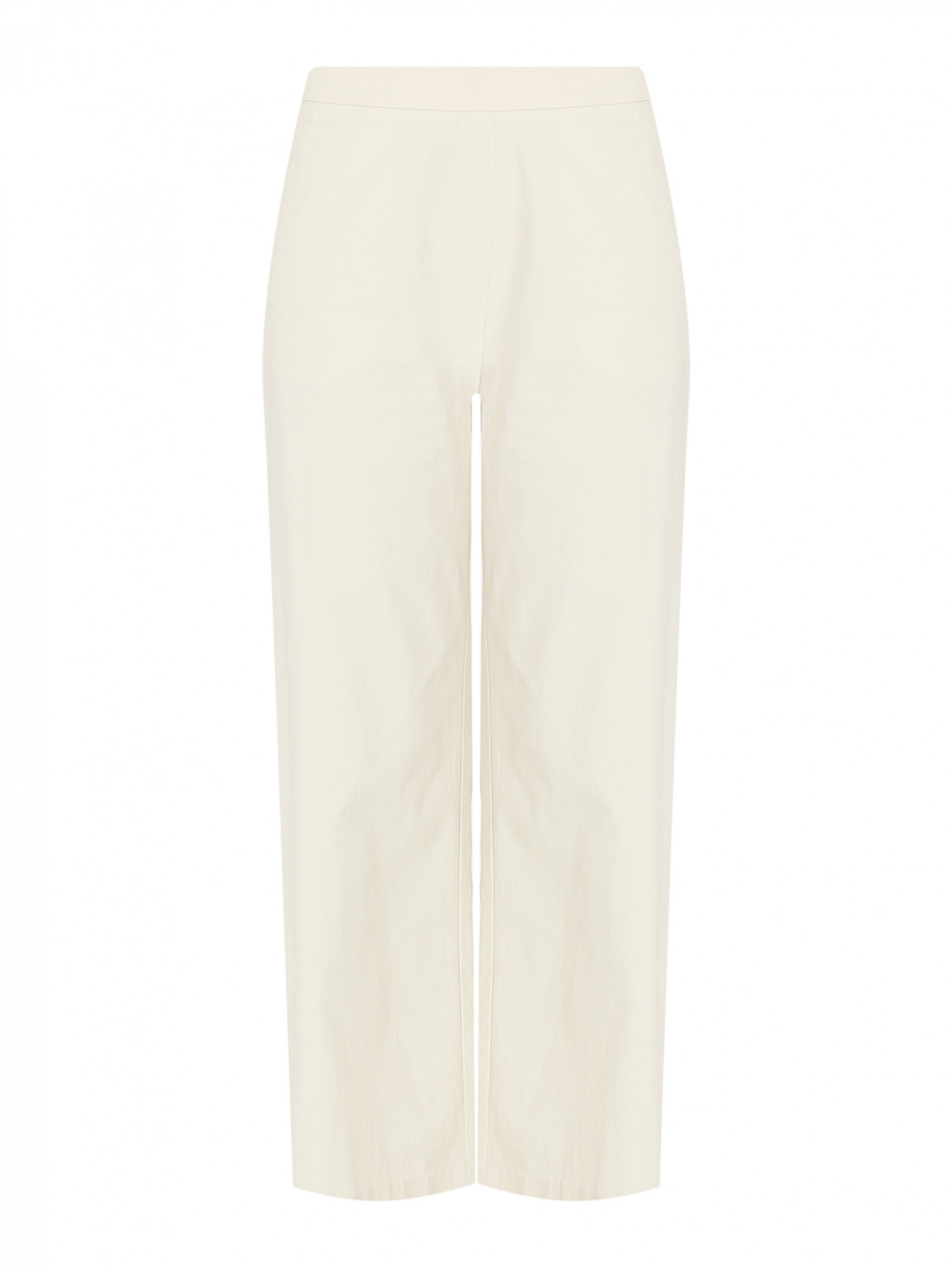 Однотонные брюки из хлопка на резинке Fabiana Filippi  –  Общий вид