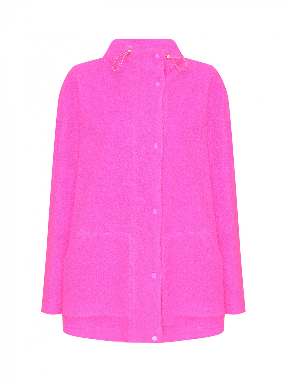 Куртка на кнопках с карманами Marina Rinaldi  –  Общий вид  – Цвет:  Розовый