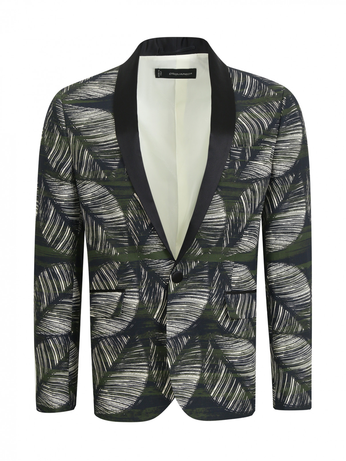 Пиджак с узором Dsquared2  –  Общий вид  – Цвет:  Зеленый