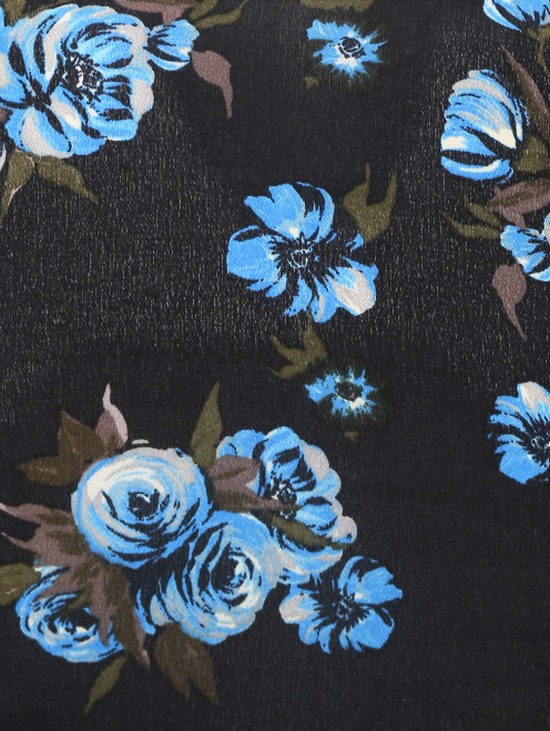 Блуза асимметричного кроя с цветочным узором - Деталь1