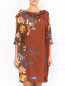 Свободное платье-мини с цветочным узором Antonio Marras  –  Модель Верх-Низ