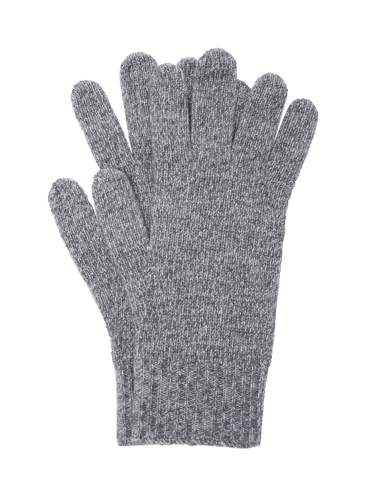 Однотонные перчатки из кашемира Weekend Max Mara  –  Общий вид  – Цвет:  Серый