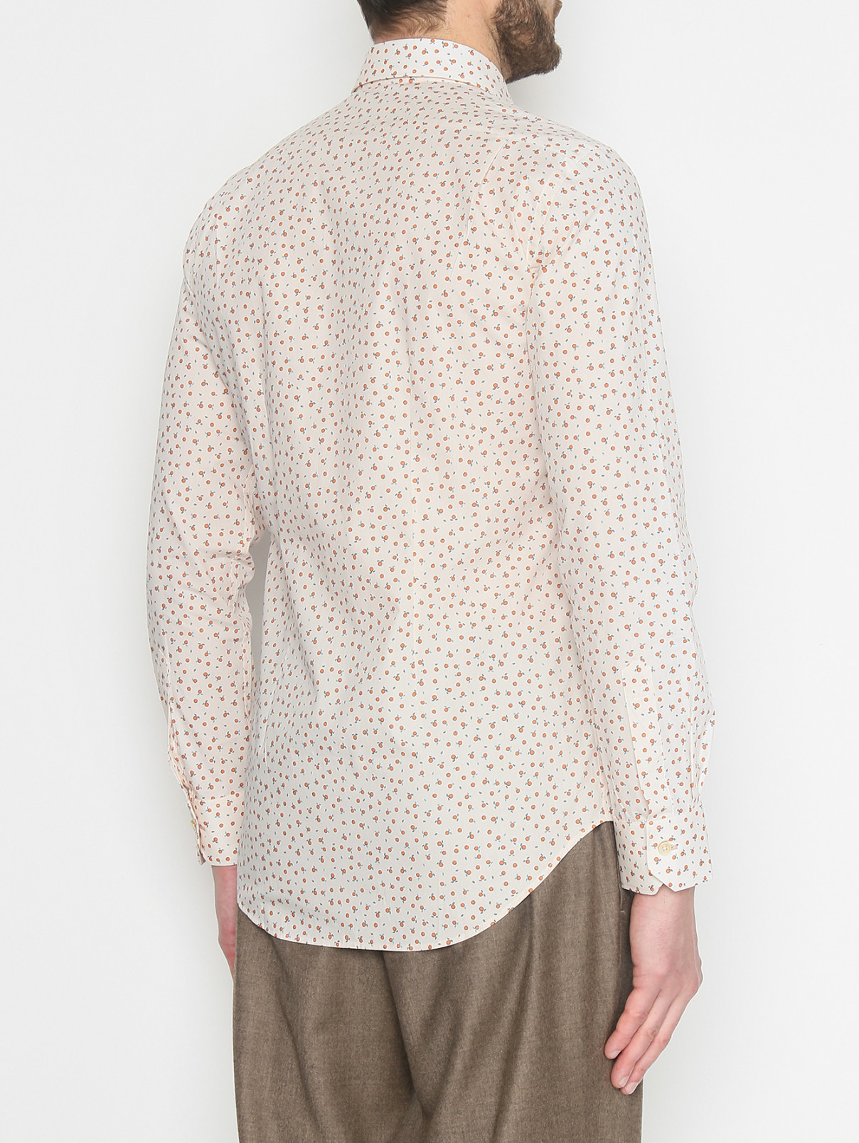 Рубашка из хлопка с узором Paul Smith  –  МодельВерхНиз1  – Цвет:  Узор