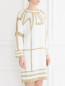 Трикотажное платье-мини из хлопка с узором Alberta Ferretti  –  Модель Верх-Низ