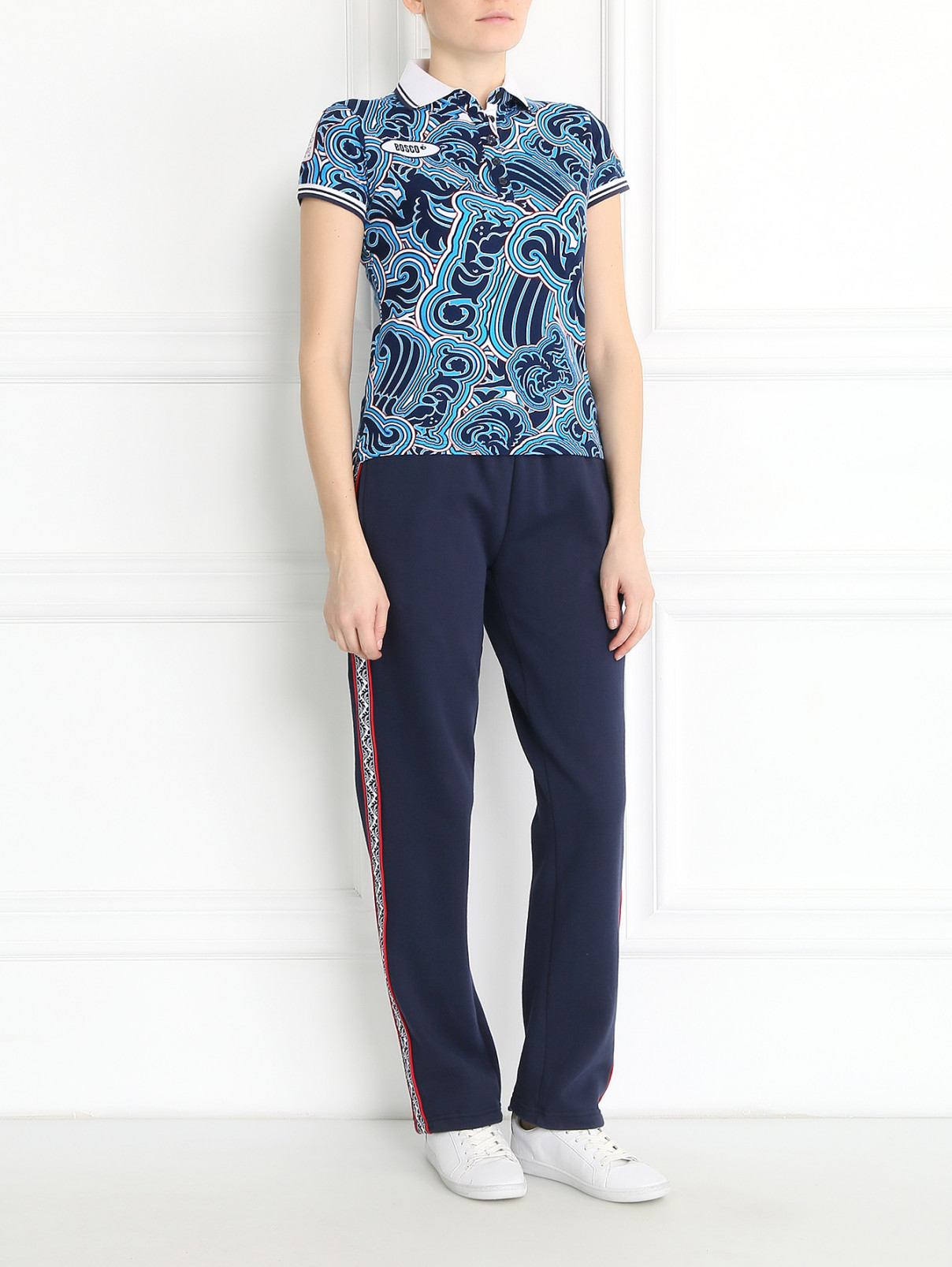 Спортивные брюки из хлопка BOSCO  –  Модель Общий вид  – Цвет:  Синий