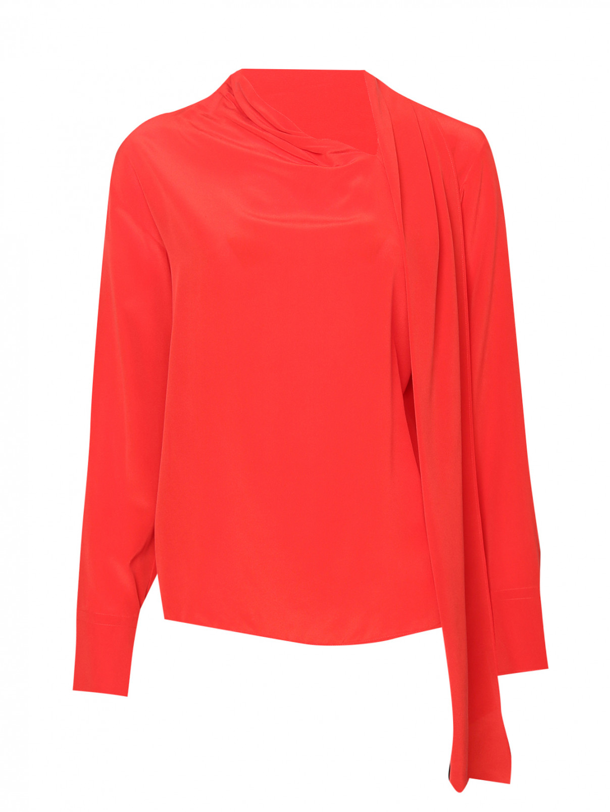 Блуза из шелка свободного кроя Sportmax  –  Общий вид  – Цвет:  Красный