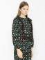 Блуза с цветочным узором и оборками Stella McCartney kids  –  МодельВерхНиз