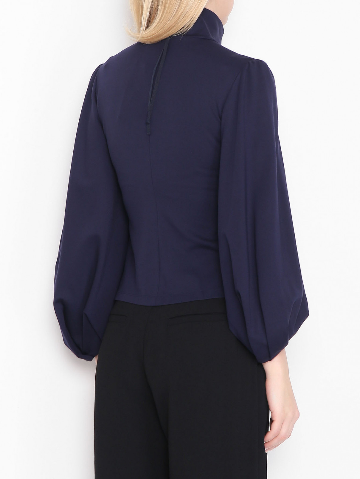 Однотонная блуза с объемными рукавами Dorothee Schumacher  –  МодельВерхНиз1  – Цвет:  Синий