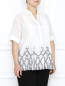 Блуза из хлопка с вышивкой "Ришелье" Marina Sport  –  Модель Верх-Низ