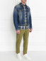 Куртка джинсовая из хлопка с потертостями Jil Sander  –  Модель Общий вид