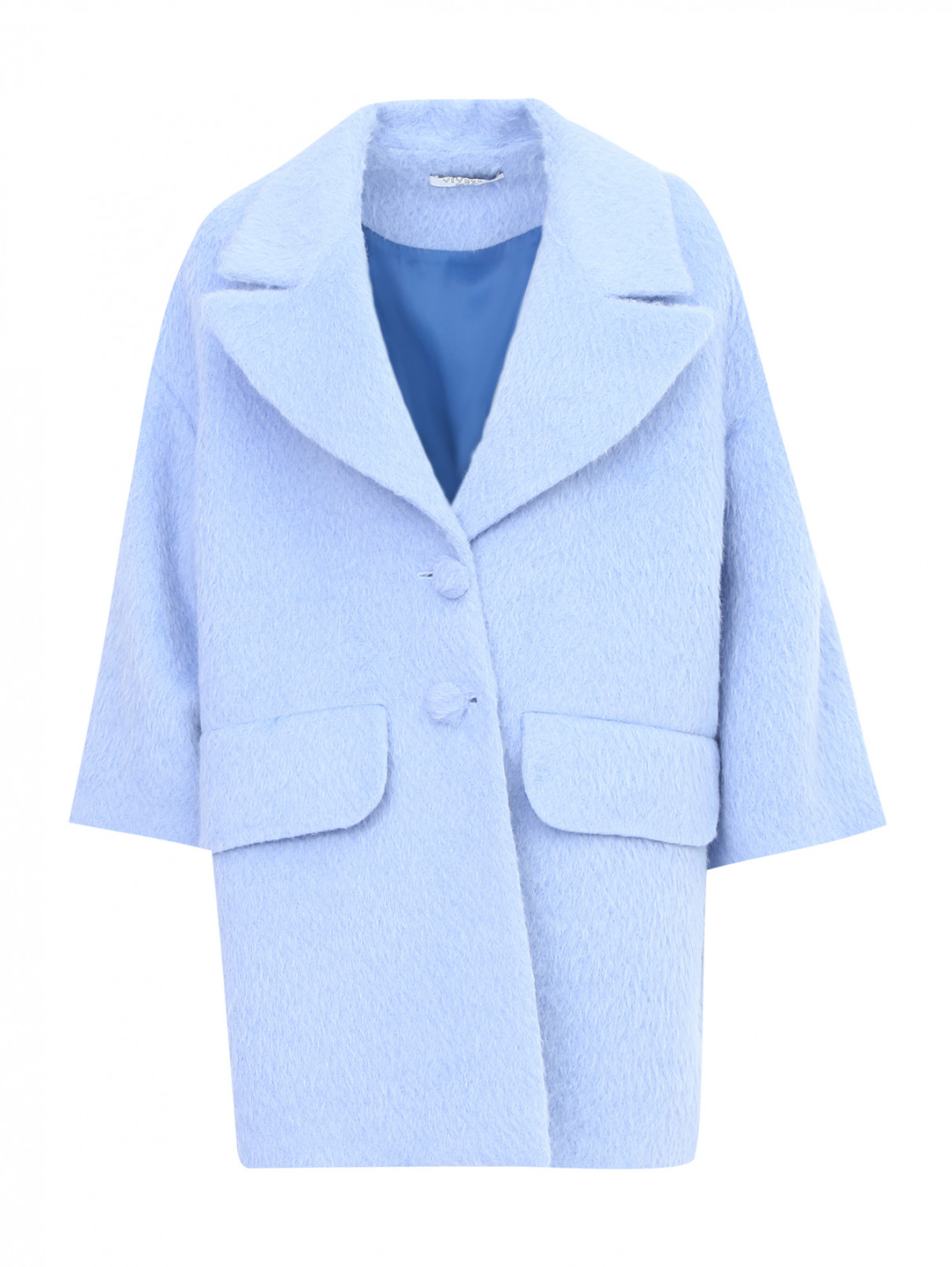 Пальто из смешанной шерсти Vivetta  –  Общий вид  – Цвет:  Синий