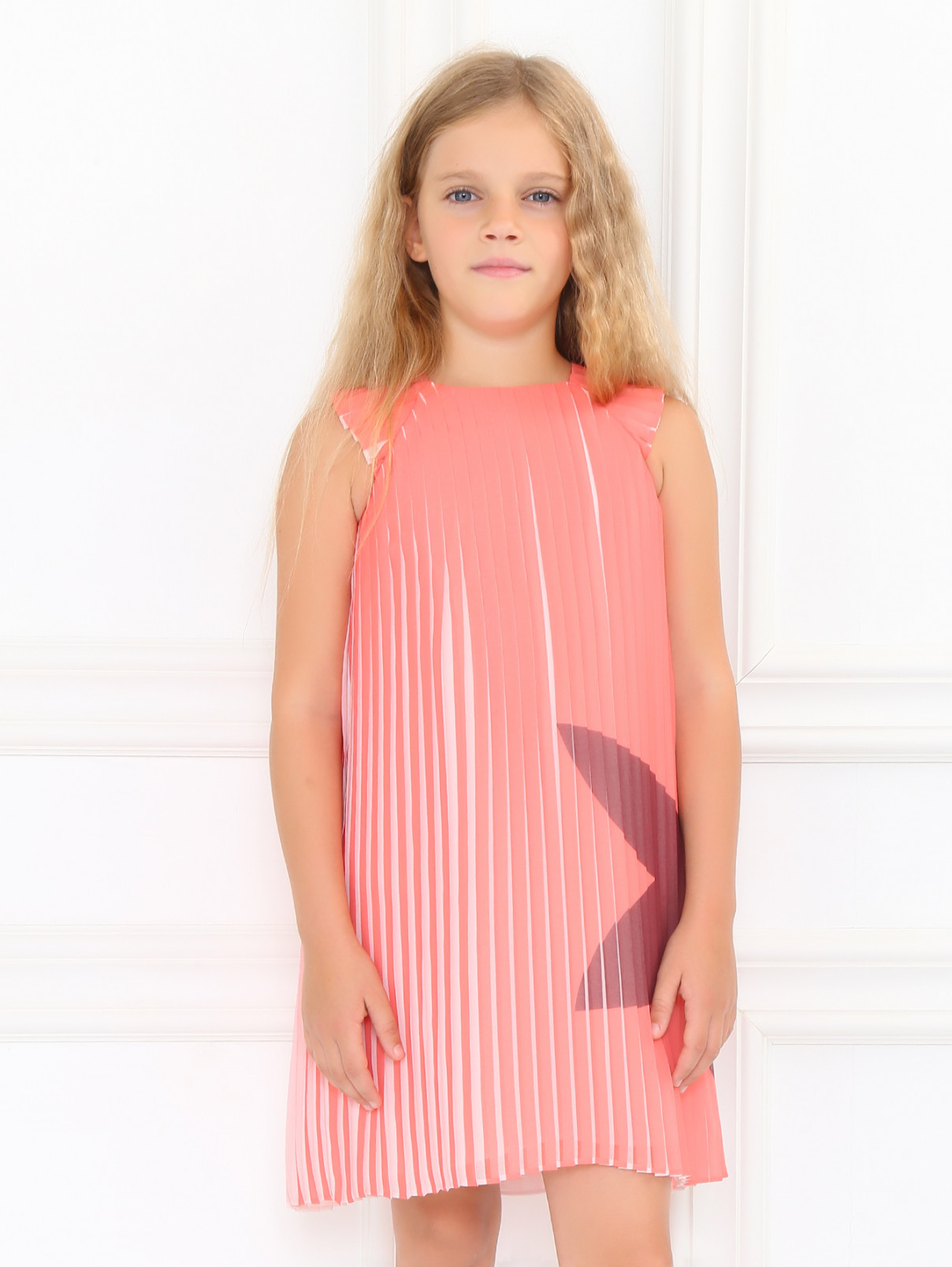 Платье с эффектом гофре Baby Dior  –  Модель Верх-Низ  – Цвет:  Розовый