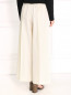 Укороченные широкие брюки из шерсти на резинке Barbara Bui  –  Модель Верх-Низ1