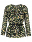 Блуза из шелка с цветочным узором Moschino  –  Общий вид