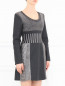 Платье из шерсти с контрастными вставками Alberta Ferretti  –  Модель Верх-Низ