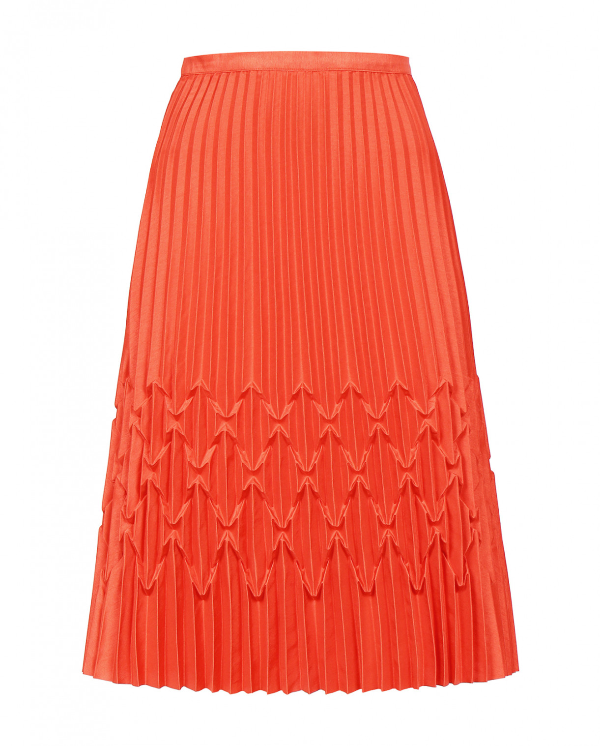 Юбка-трапеция с  плиссировкой Max&Co  –  Общий вид  – Цвет:  Оранжевый