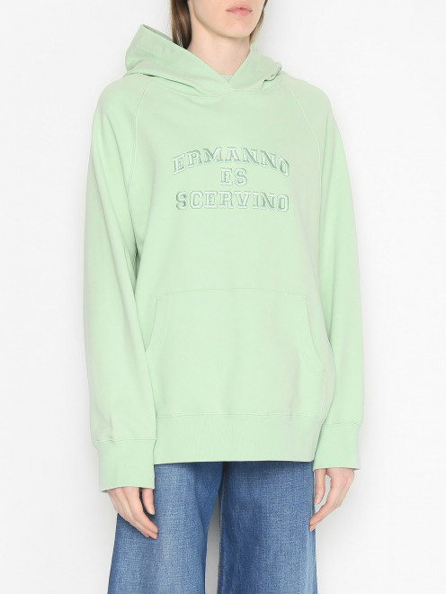 Толстовка из хлопка с вышивкой Ermanno Scervino - МодельВерхНиз
