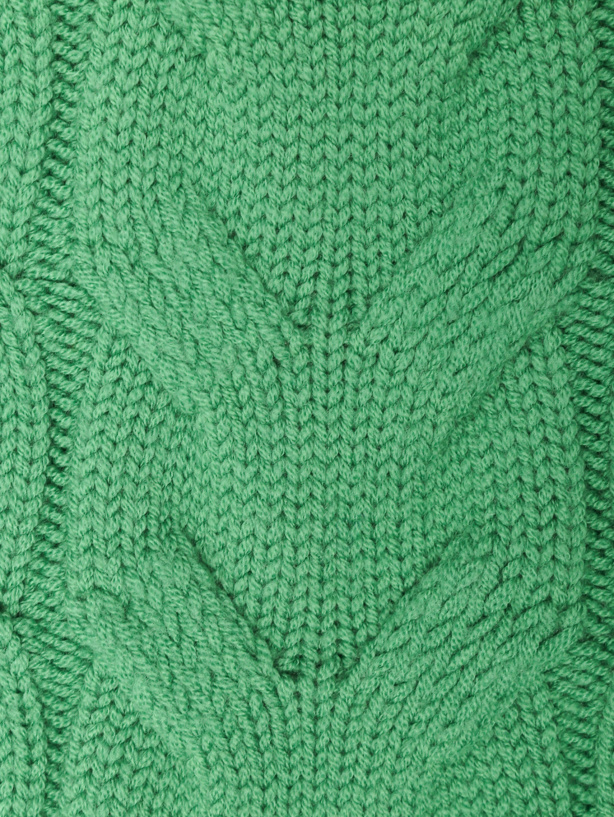 Свитер из шерсти с узором косы Ermanno Firenze  –  Деталь  – Цвет:  Зеленый