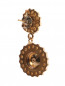 Серьги из металла декорированные бусинами Dueci Bijoux  –  Обтравка2
