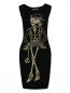 Трикотажное платье-мини с узором Moschino Couture  –  Общий вид