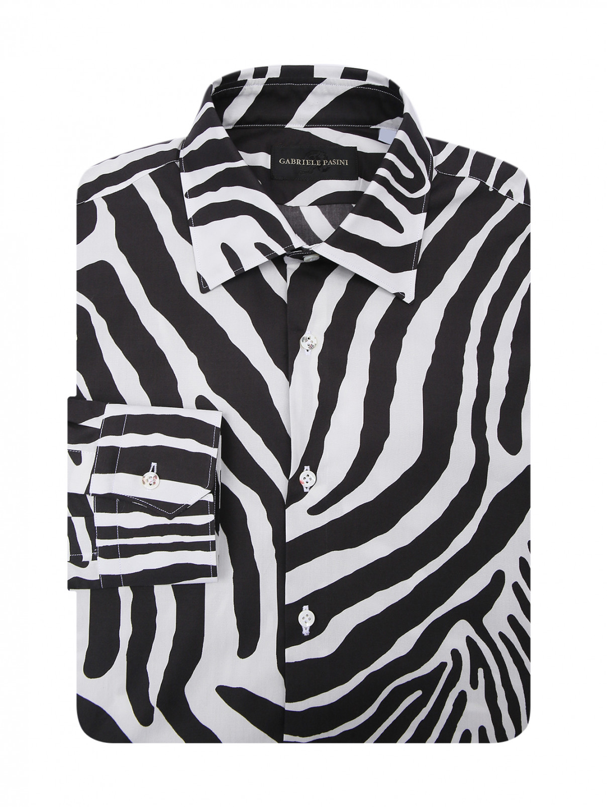 Рубашка из хлопка с узором Gabriele Pasini  –  Общий вид  – Цвет:  Узор