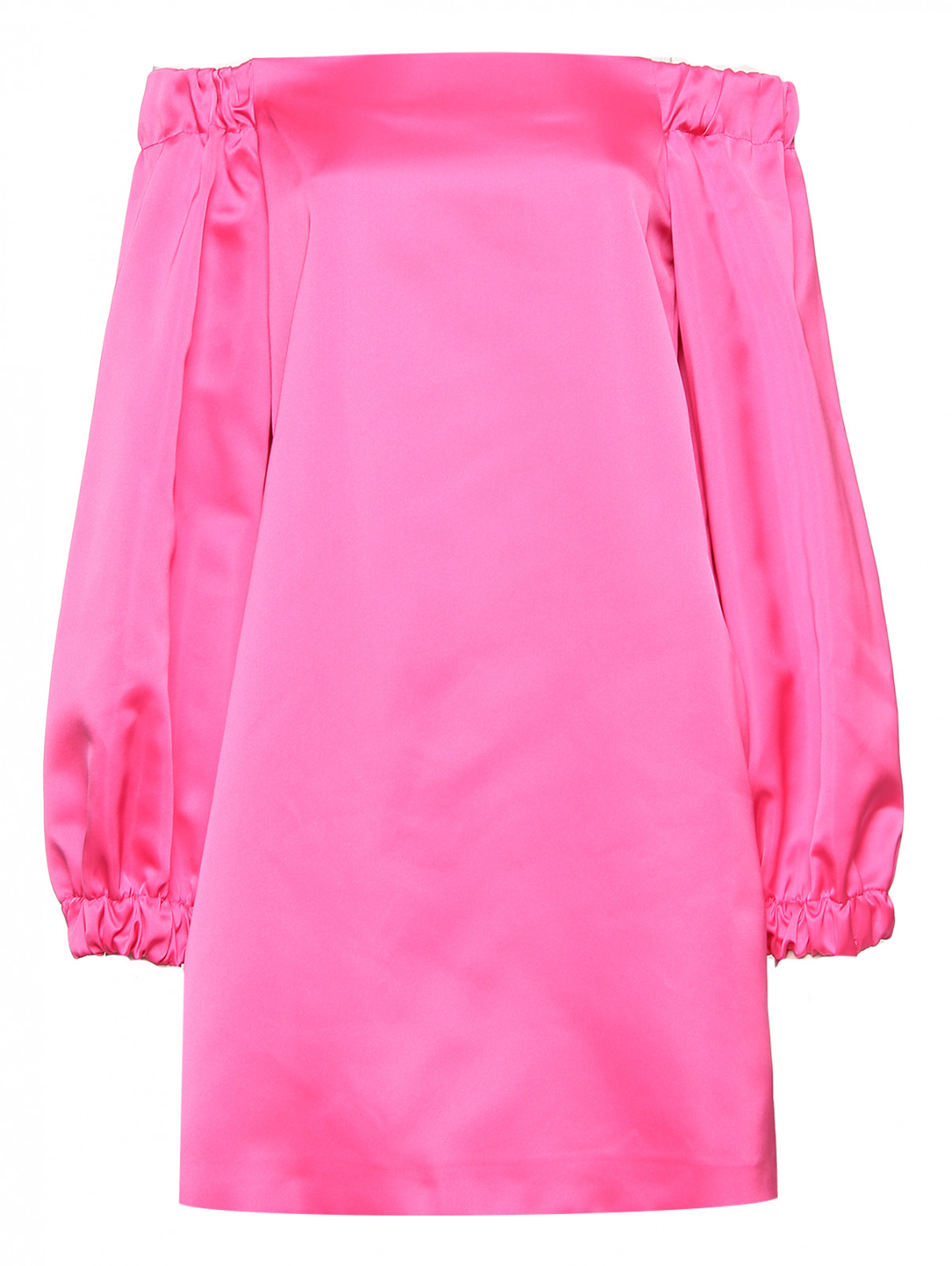 Платье-мини с открытыми плечами Semicouture  –  Общий вид  – Цвет:  Розовый