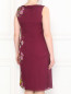 Платье из шелка с аппликацией и узором с рукавами в комплекте Marina Rinaldi  –  Модель Верх-Низ1