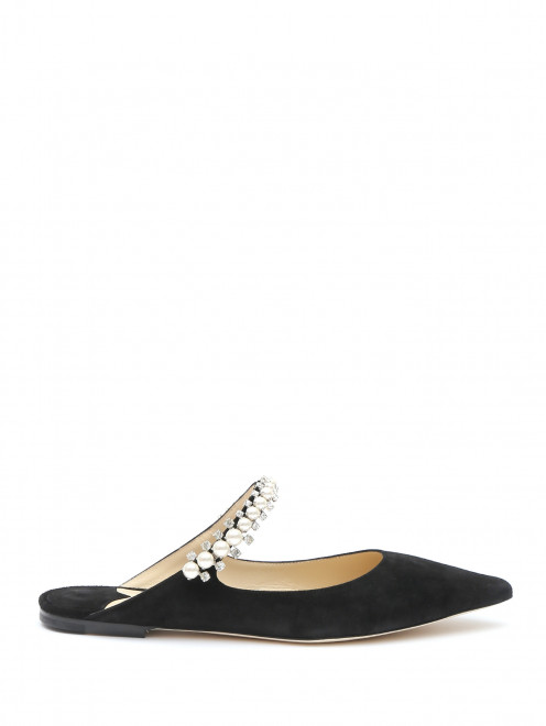 Мюли из замшевой кожи с декором Jimmy Choo - Обтравка1