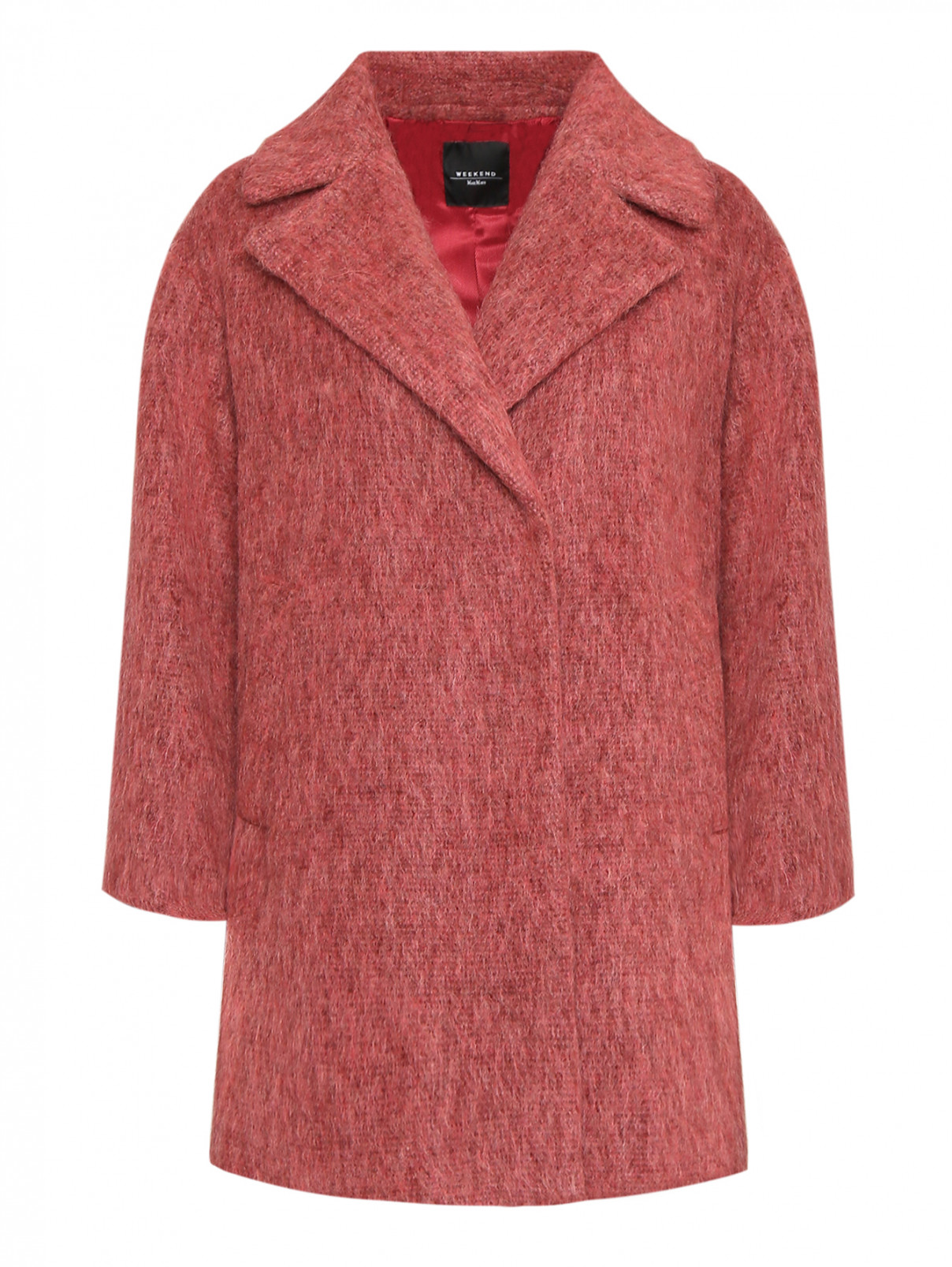Пальто из смесовой шерсти Weekend Max Mara  –  Общий вид  – Цвет:  Красный