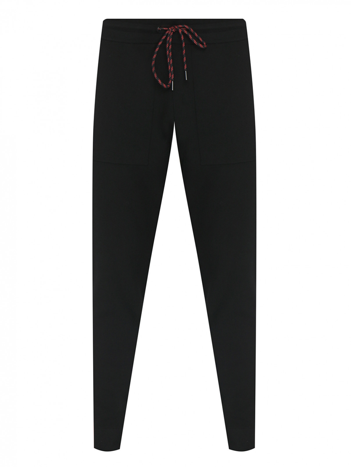 Трикотажные брюки на резинке с лампасами Michael by Michael Kors  –  Общий вид  – Цвет:  Черный