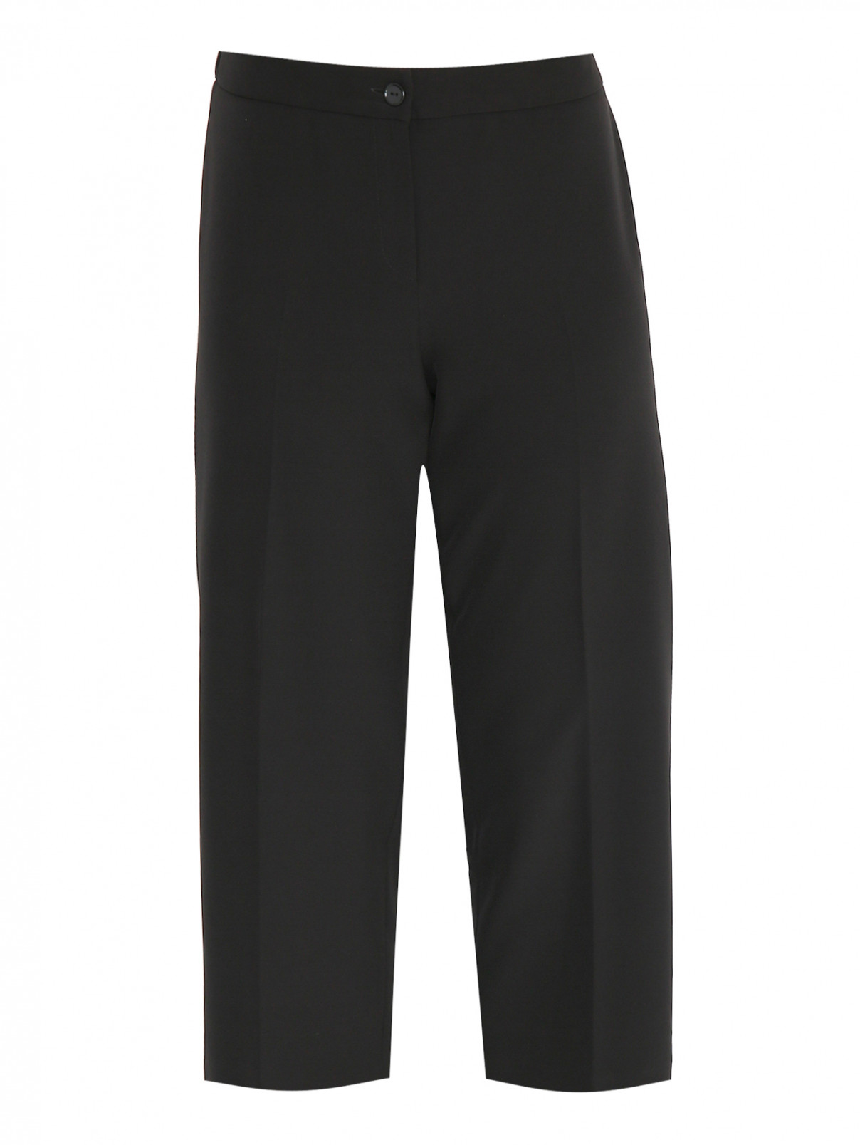 Укороченные брюки прямого кроя Persona by Marina Rinaldi  –  Общий вид  – Цвет:  Черный