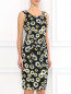 Платье-футляр с цветочным узором Moschino Cheap&Chic  –  Модель Верх-Низ