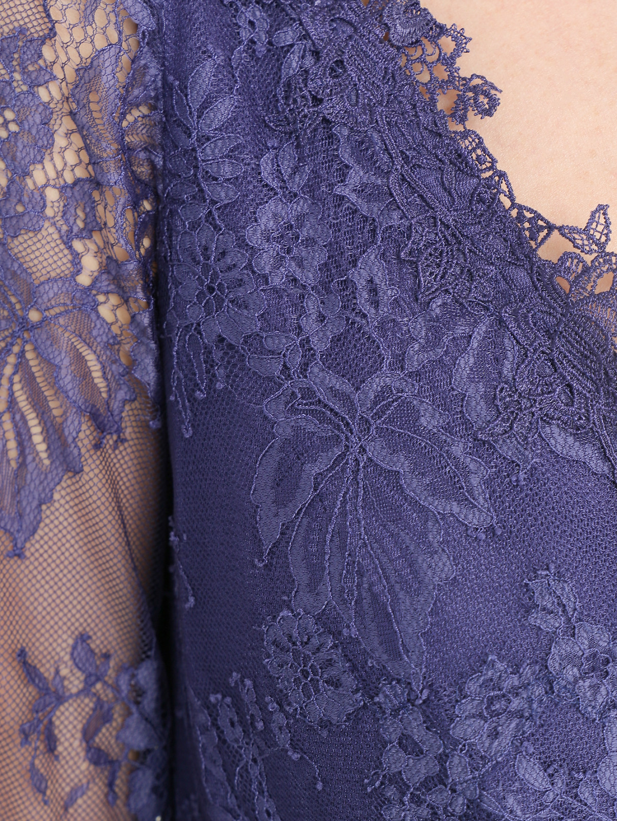 Платье-макси с кружевным узором Rosa Clara  –  Деталь  – Цвет:  Фиолетовый