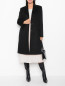 Пальто из шерсти на пуговицах с карманами Marina Rinaldi  –  МодельОбщийВид