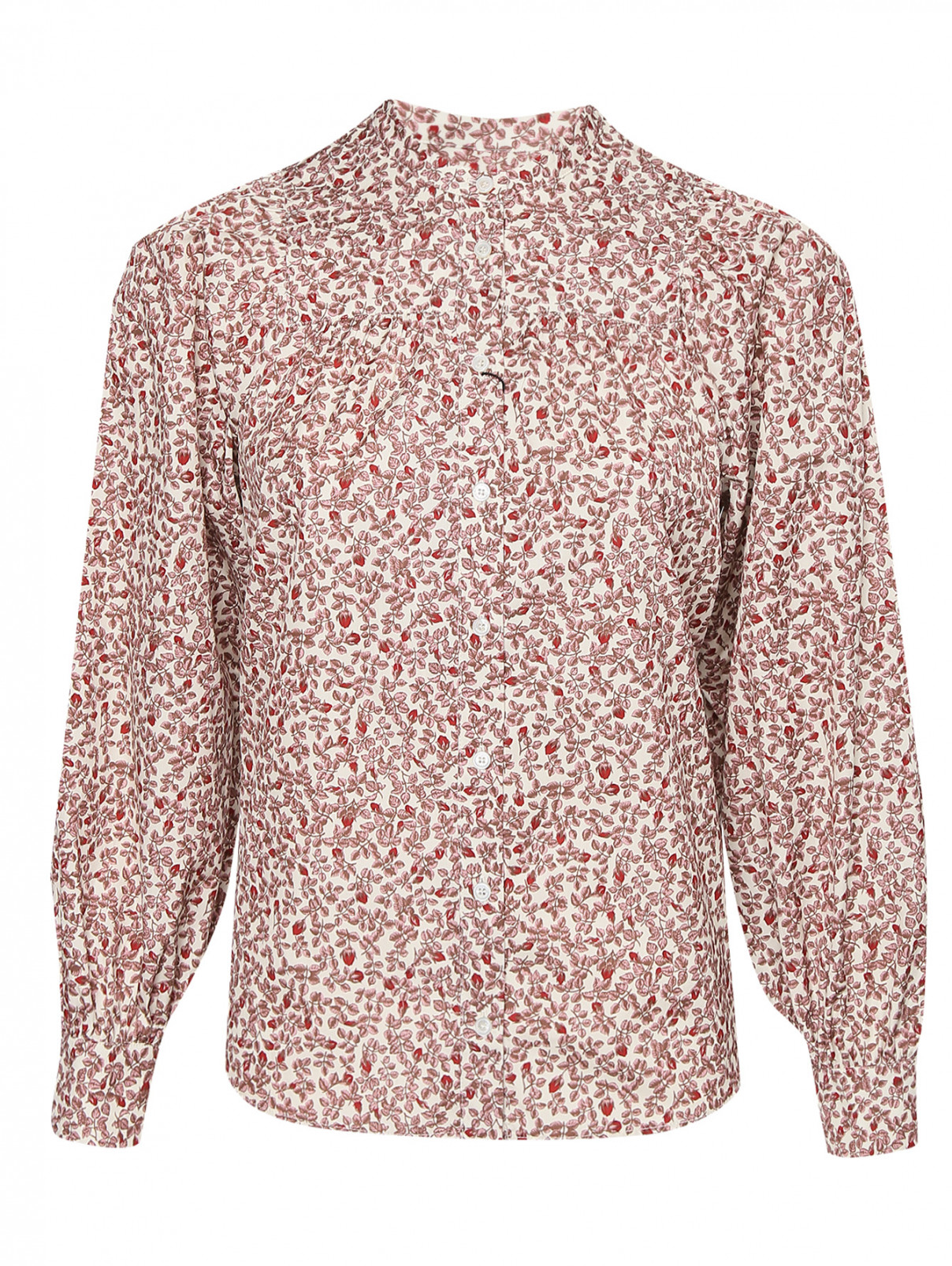 Рубашка из хлопка с узором Weekend Max Mara  –  Общий вид  – Цвет:  Узор