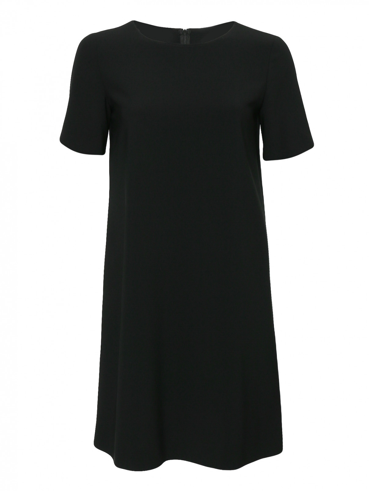 Платье-мини с короткими рукавами Moschino Boutique  –  Общий вид  – Цвет:  Черный