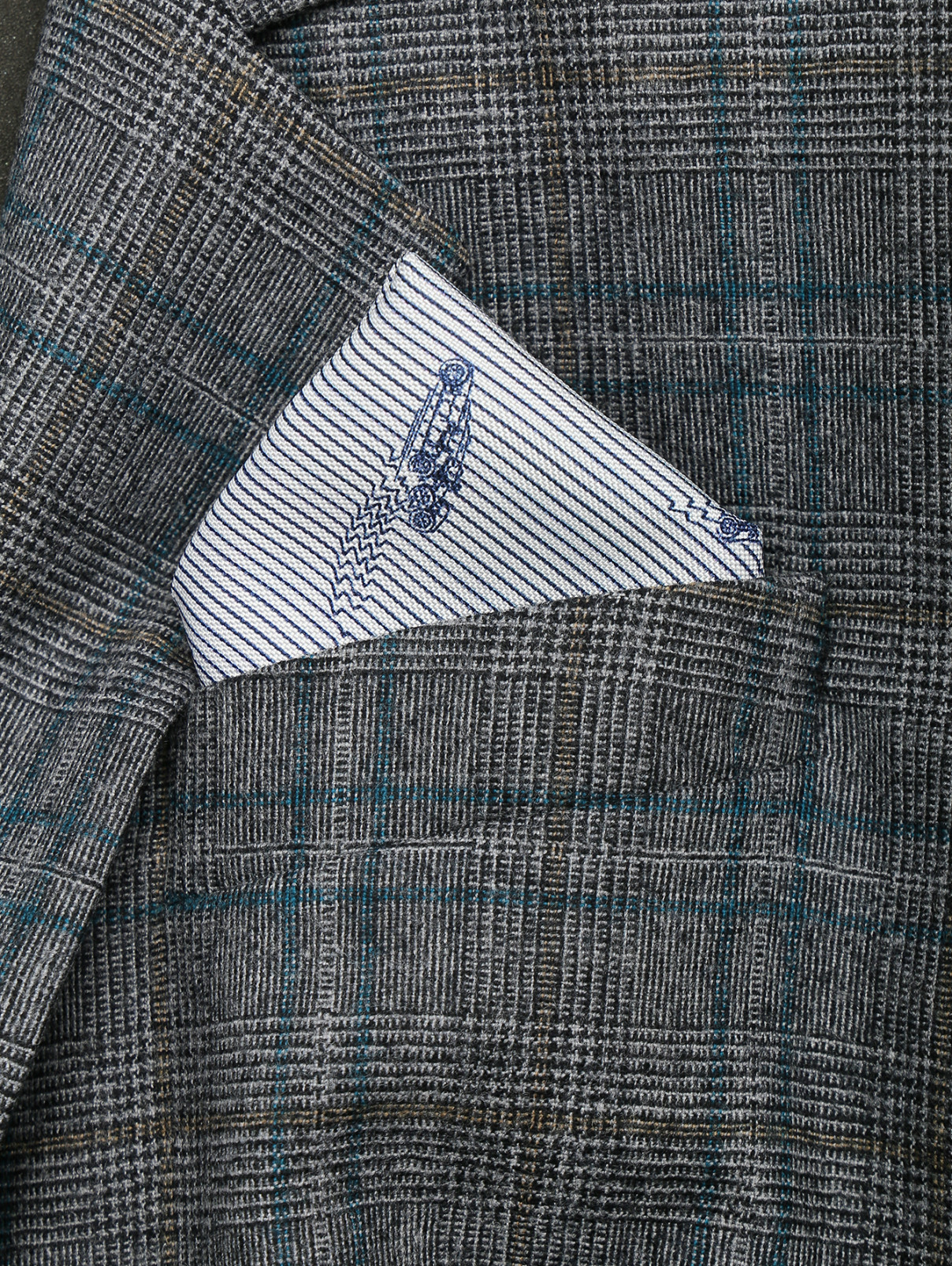 Карманный платок из шелка с узором Eton  –  МодельВерхНиз  – Цвет:  Узор